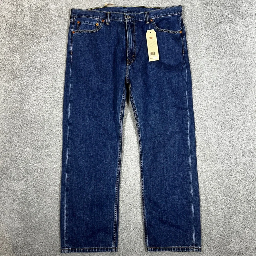 Levi's 505‎ Jeans Mens 40x30 Dark Wash New Regular Fit Straight Leg